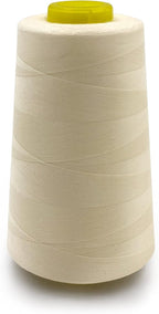 Tortoise 4 Cones of 3000 Yards Each Spool Thread for All Purpose, Serger, Overlock, Quilting, Sewing Machine - 40S/2 Cream Yellow