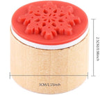 DECORA 6 Pieces Snowflake Floral Wooden Rubber Stamps for Card Making Scrapbooking and Crafts