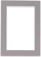 8x10 Mat for 6x8 Photo - Precut Charcoal Picture Matboard for Frames Measuring 8 x 10 Inches - Bevel Cut Matte to Display Art Measuring 6 x 8 Inches - Acid Free ONE MAT with Backing Board & Clear Bag