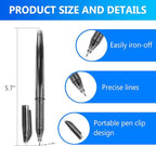 12pcs Heat Erasable Pens for Fabric Marking Pens Fabrics Markers for Quilting Sewing DIY Dressmaking Tailors Chalk (Black)