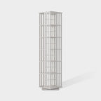 YOWOS Rotating Bookshelf Tower, 360 Display Spinning Bookcase, Bamboo Bookshelf Floor Standing Storage Rack, Wood Narrow Book Shelf Organizer for Kids&Adults (White, 6 Tier)