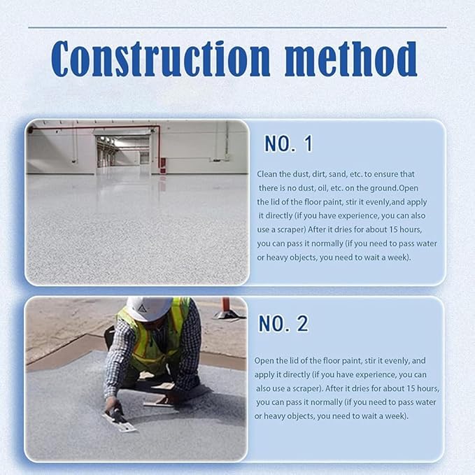 Louis Forest Epoxy Floor Paint, High-Gloss Marble Effect Epoxy Floor Coating (Beige,1pcs)
