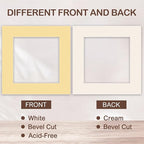 15 Pack 12x12 Picture Mats, Mixed Colors Frame Mattes for 8x8 Pictures Photo Frame Mat Core Bevel Cut Mat Board Show Kit for Photos, Prints, Artworks