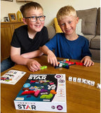 The Happy Puzzle Company The Genius Star | Toy of The Year Award Winning Family Board Game | 165,888 Possible Puzzles | Filling in Colored Shapes | Blockers to Complete A Star | Golden Star Twist