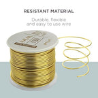 UTILE Armature Aluminum Wire 100 ft 15 Gauge 1.8 mm Anodized Craft Bendable Wire – Sculpting Metal Gold for Bonsai Trees, Clay, Crafts, Plants, Gardening, Beading and Jewelry Making (Gold)
