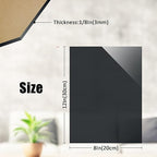 8×12In Clear Black Acrylic Sheet for Laser Cutting 3mm Thick Hard Laser Acrylic Sheet Black Pastic Sheet for Home Decor Sign,DIY Materials for Photo Frame