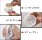4 Pcs Daisy Flower Silicone Molds for Candles, 3D Flower Fondant Chocolate Cake Cupcake Topper Decoration Mold, Unique Resin Candle Molds DIY Soap Mold