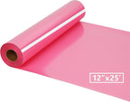 HTV Iron on Vinyl 12Inch by 25ft Roll Heat Transfer Vinyl for T-Shirt HTV Rolls for All Cutter Machine - Easy to Cut & Weed for Heat Transfer Design (25ft, Pink)