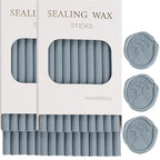 Dust Blue Wax Seal Sticks, ONWINPOR 20pcs Glue Gun Wax Sealing Sticks for Wax Seal Stamp, Wedding Invitations, Envelope Letter Sealing (20, Dusty Blue)