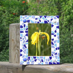 1.1LB Irregular Ceramics Mosaic Tiles, Mosaic Pieces Stones for DIY Mosaic Making Craft Hobby Arts Home Wall Decoration (Sky Blue)