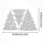 Lapoo Festivals Metal Cutting Die for Scrapbooking - Durable, Cut Stencils for DIY Scrapbook Photo Album Decorative Paper Card, Card Making Supplies, Embossing (A Christmas Tree Set 5.5 x 3.5 in)