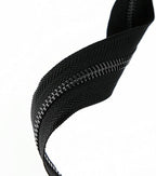 #5 Metal Zippers by The Yard Bulk 2 Yards Black Tape with 10 pcs Sliders Black Nickel Teeth Handmade Zipper for Sewing Craft Bag Backpack, Wallets, Purses Leekayer