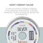 UTILE Armature Aluminum Wire 100 ft 17 Gauge 1.4 mm Anodized Craft Bendable Wire – Sculpting Metal Silver for Bonsai Trees, Clay, Crafts, Plants, Gardening, Beading and Jewelry Making (Silver)