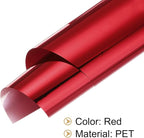 MECCANIXITY 50 Sheets Heat Reactive Foil, 20x29cm Red Foil Transfer Sheets Toner Reactive Foil Transfer Foil Sheets Hot Foil Stamping Paper for Crafts DIY Cardmaking Album Decoration