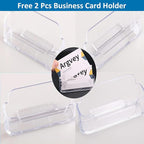 4Pcs Acrylic Brochure Holder, Plastic Trifold 4 Inches Wide Pamphlet Holder Wall Mount/Countertop Organizer for Display Flyer, Booklet, Document, Literature