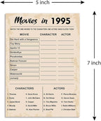 QUPT 30th Birthday Party Games, Movies in 1995 Games, Birthday Party Supplies for Adults, Fun 1995s Party Game，Pack of 30 Cards
