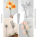 HAHIYO 20Gauge White Paper-Wrapped Metal Floral Wire 14 Inches(36cm), 70 Pack Flexible Paddle Wires Florist Wire Garden Wires for Craft Christmas Wreath Flower Arrangement Bouquet Wrapping Wedding DIY