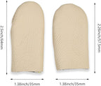 4 Pairs Leather Finger Protector Needle Felting Knitting Finger Thimble Guards Tools, Fingers Thumb Protector for Knitting Sewing Quilting Pin Needles Craft Accessories DIY Sewing Tools(Random Color)