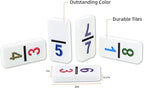 NOLIE Mexican Train Game, Double 12 Domino Set, Colored Number Dominoes with Aluminum Case