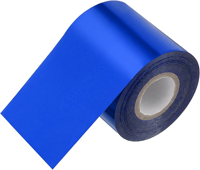 PATIKIL 2"x400Ft Hot Stamping Foil Paper, Heat Transfer Hot Stamping Paper Foil Roll for Leather DIY Logo Decor Craft Gift Package Scrapbook Card, Sky Blue