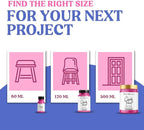 GRANOTONE Chalk Paint for Furniture | Matt-Finish Water-Based Acrylic Paint for Wood, Walls, Metal, Glass, Paper, Fabric Canvas | Maximum Coverage Chalk Paint for Kids & Adults, 120 Ml (GREECE BLUE)