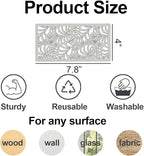 Stencils for Crafts Reusable Texture Stencils Background Stencil Leaf Floral Templates for Painting on Wood Furniture Card Canvas Paper Scrapbook(Border Stencil03-18p)