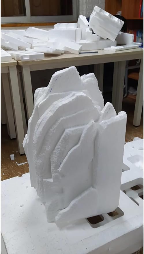 Crafare Craft Foam Blocks 10X10X4 Inch Polystyrene Squares Foam Block for Crafting for Arts School Projects Sculptures Floral Arrangements Modeling and Centerpieces