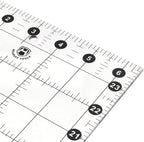 Headley Tools Sewing Ruler,Quilting Ruler (6.5"x 24"), Sewing and Quilting Ruler with 30°/45°/60° Angle Indicator, Acrylic Fabric Ruler for Sewing and Quilting,Clear/Black