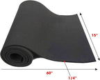 Dualplex Neoprene Sponge Foam Rubber Sheet Roll, 15 X 60 Inch X 1/4" Thick, Perfect Cosplay Padding, DIY Project Sheet - Easy Cut Non-Adhesive Multi-Function Soundproof Rubber Foam