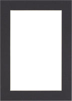 Poster Palooza Pack of Ten Acid Free 8.5x11 Mats Bevel Cut for 7x9 Photos - Black Precut Matboards with Backing Boards and Self Seal Photo Mat Bags for Pictures, Photos, Framing - 4-ply Thickness