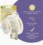 Artistic Wire, 22 Gauge Tarnish Resistant Brass Craft Wire, 124 ft