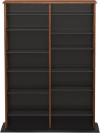 Prepac 2 Column Display Cabinet Media Storage, 38.75" Wide, Cherry