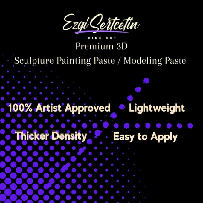3D Sculpture Painting Paste|Texture Paste|Decorative Plaster|Ready to Use|Unique Colors|Ideal for Artwork|Stencil|Flowers|Texture|Art Relief| 6 oz (Metallic Burgundy)