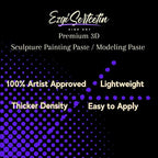 3D Sculpture Painting Paste|Texture Paste|Decorative Plaster|Ready to Use|Unique Metallic Pearl and Neon Colors|Ideal for Artwork|Stencil|Flowers|Texture and Art Relief|6 oz | (Brownie)