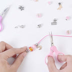 3.5" Sharp Small Craft Scissors all Purpose, Precision Straight and Curved Fine Tips for Thread Yarn Fabric Cutting, Mini Scissors with Protective Cover, Ideal for Sewing, Embroidery, Beauty, Crochet