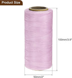 uxcell 150D 0.8mm Flat Waxed Thread 284 Yards Polyester Leather Sewing Waxed String Hand Stitching Waxed Cord for Leather Stitching Sewing Bookbinding DIY Craft Purple Brown