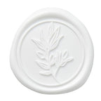 PONATIA White Wax Seal Stickers - 50 Pcs Self- Adhesive Wedding Invitation Seal Stickers, Perfect for Invitations, Envelopes Christmas Cards, Gift Wrapping, Party Menu Decor