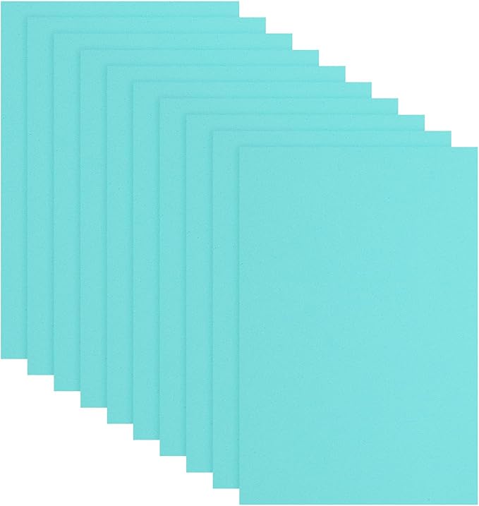 uxcell 10 Pcs Green EVA A4 Foam Sheets Crafts, 12 x 8 Inch Foam Paper for DIY Crafts Project Classroom Scrapbook Art Cards Home Office Decoration (2mm Thick)