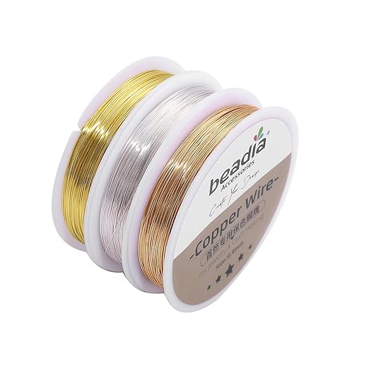 Silver Copper Wire 0.8mm Bead Cord for Bracelet Necklace Charm Beading Jewelry Making 9yard