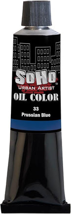Soho Urban Artist Oil Paint - Prussian Blue, 170 ml Tube - Best Valued Oil Colors for Painting, Excellent Pigment Load