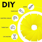 Laser Engraving Blank ABS Double Color Plastic Sheet, 11.8x6.49x0.05 inch Materials Double Color Plastic Sheet for Interior Signs, Badges, DIY Carving Pack of 12 (Yellow)