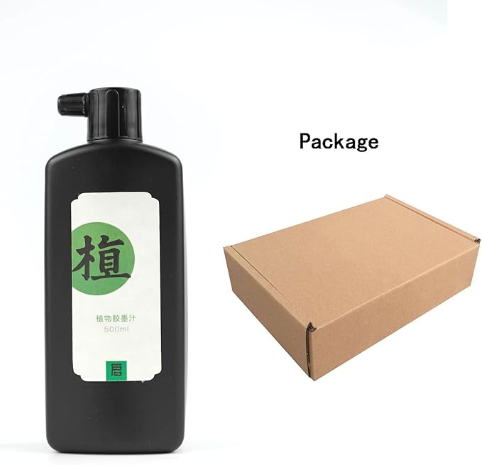 Calligraphy and Sumi Liquid Ink, Odorless Chinese Ink for Calligraphy & Drawing, Black Sumi Ink for China Brush and Japanese Kanji (Odorless 8.8 OZ/ 250ml)