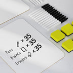 Dry Erase Lapboards, HERKKA 35 Pack Double Sided Dry Erase Lap Boards 9 x 12.5 Inch, 35 Markers, 35 Erasers, Small Dry Erase Boards for Students Classroom Teacher Supplies