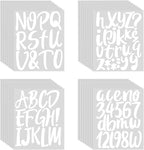 Outus 576 Pieces 8 Sheets Letters Stickers Self Adhesive Vinyl Letter Alphabet Number Stickers Mailbox Numbers Sticker, Decals for Classroom Decor, Sign, Door(White,4 Inch)