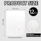 12pcs Sublimation Metal Photo Blanks 11x14 Inch - Make Your Permanent Photo Posters Signs, Sublimation Aluminum Blank for Crafters Small Businesses DIY Enthusiasts (Thickness 0.45mm)