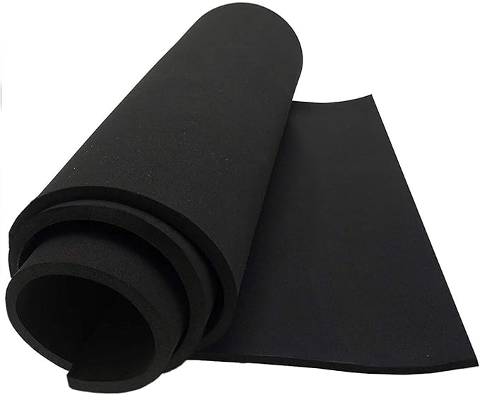 Dualplex Neoprene Sponge Foam Rubber Sheet Roll, 15 X 60 Inch X 1/8" Thick, Perfect Cosplay Padding, DIY Project Sheet - Easy Cut Non-Adhesive Multi-Function Soundproof Rubber Foam