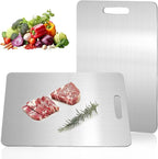 Titanium Cutting Boards for Kitchen,Katuchef Titanium Cutting Board,Non toxic Doubld-Side Available Chopping Boards, Easy to Clean and Store(1PC-XL:18.11 * 11.81)