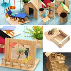 1000 Pcs Craft Sticks Ice Cream Natural Wood Popsicle Craft Sticks 4.5 inch Length Treat Ice Pop for DIY Crafts