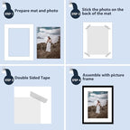 Mat Board Center, Pack of 10, 16x20 for 12x16 White Photo Picture Mats - Acid Free, 4-ply Thickness, White Core - for Pictures, Photos, Framing