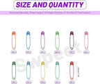 Swpeet 440Pcs 32mm/ 1.26 Inch Colorful Safety Pins Assortment Kit, Rust Resistant Steel Small Safety Pin Kit with Clear Case, Mini Safety Pins for Sewing, Clothes, Craft Arts